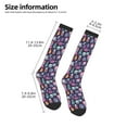 thumbnail image 2 of Rocae Funny colorful skull ghost for Novelty Casual compression Socks For Women Men Contrast Color Stockings, 2 of 6