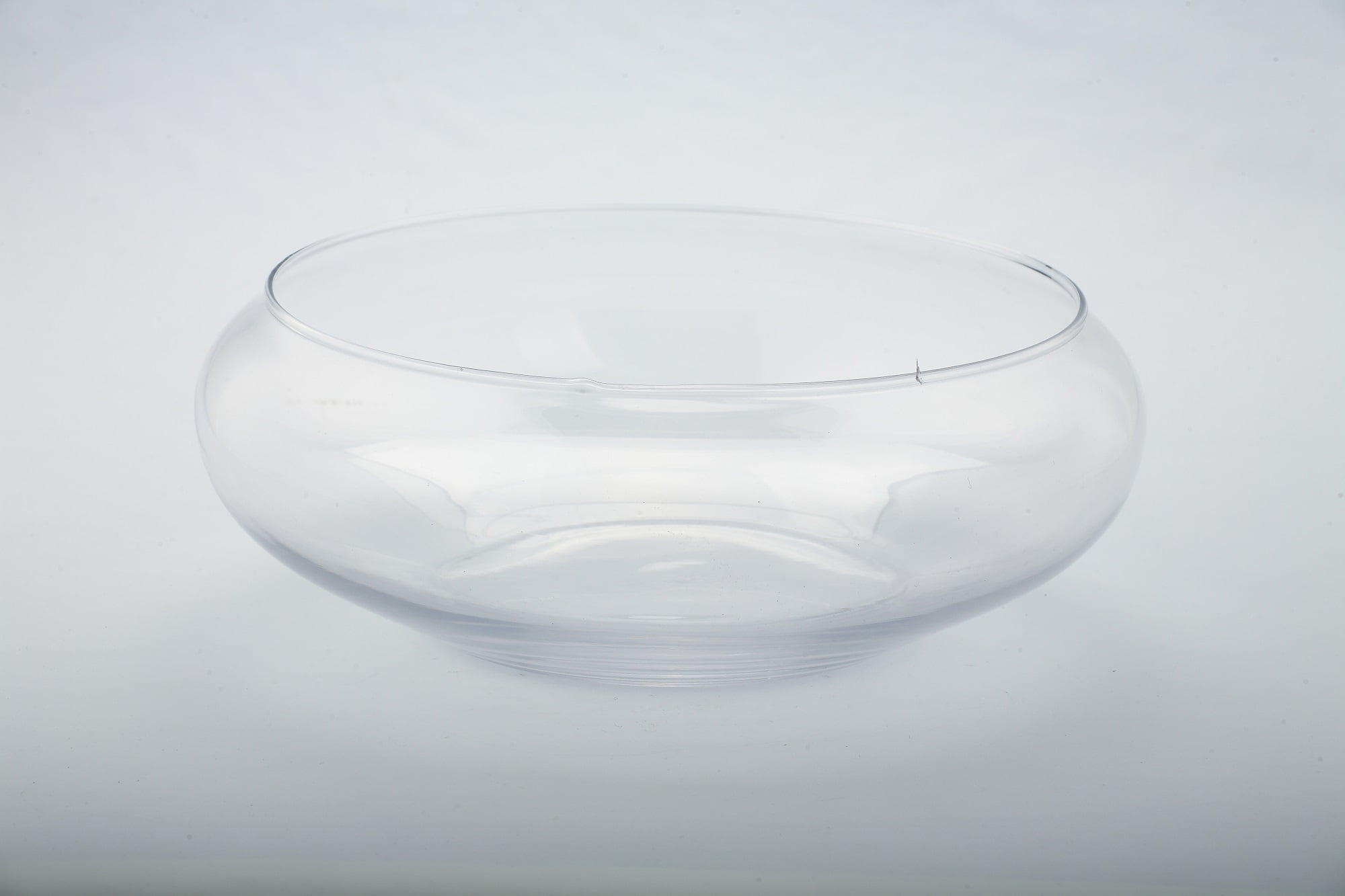 11.5" Clear Solid Glass Serving Bowls Tabletop Decor