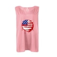 thumbnail image 3 of DYMADE Women Plus Size Sleeveless Patriotic Print Straight Tank Tops, 3 of 4