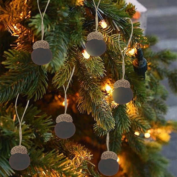 Xihbxyly Juego de Bellotas de Fieltro, Diseño de Gorro Natural, Decoración Acogedora para Otoño E Invierno, Adornos de Lana Hechos a Mano, Manualidades Versátiles para El Día de Acción de Gracias, Ju