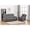 Gray, variant on Ilyiano Two Tone Faux Leather Two-PC Livingroom Reclining Set In Black