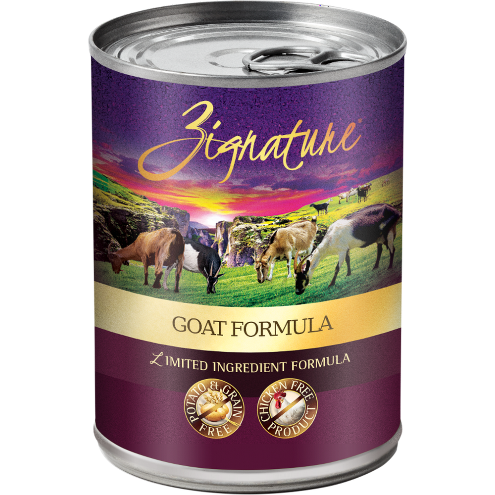 Zignature Goat Formula Dog Food 12/13oz Cans