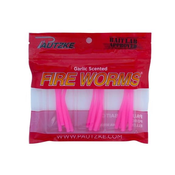 Pautzke FWORM/PNK Fire Worms, Pink 15 Count, 2 ? inches