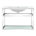 thumbnail image 2 of Pierre 30 Single, Open Shelf, Chrome Metal Frame Bathroom Vanity, 2 of 12