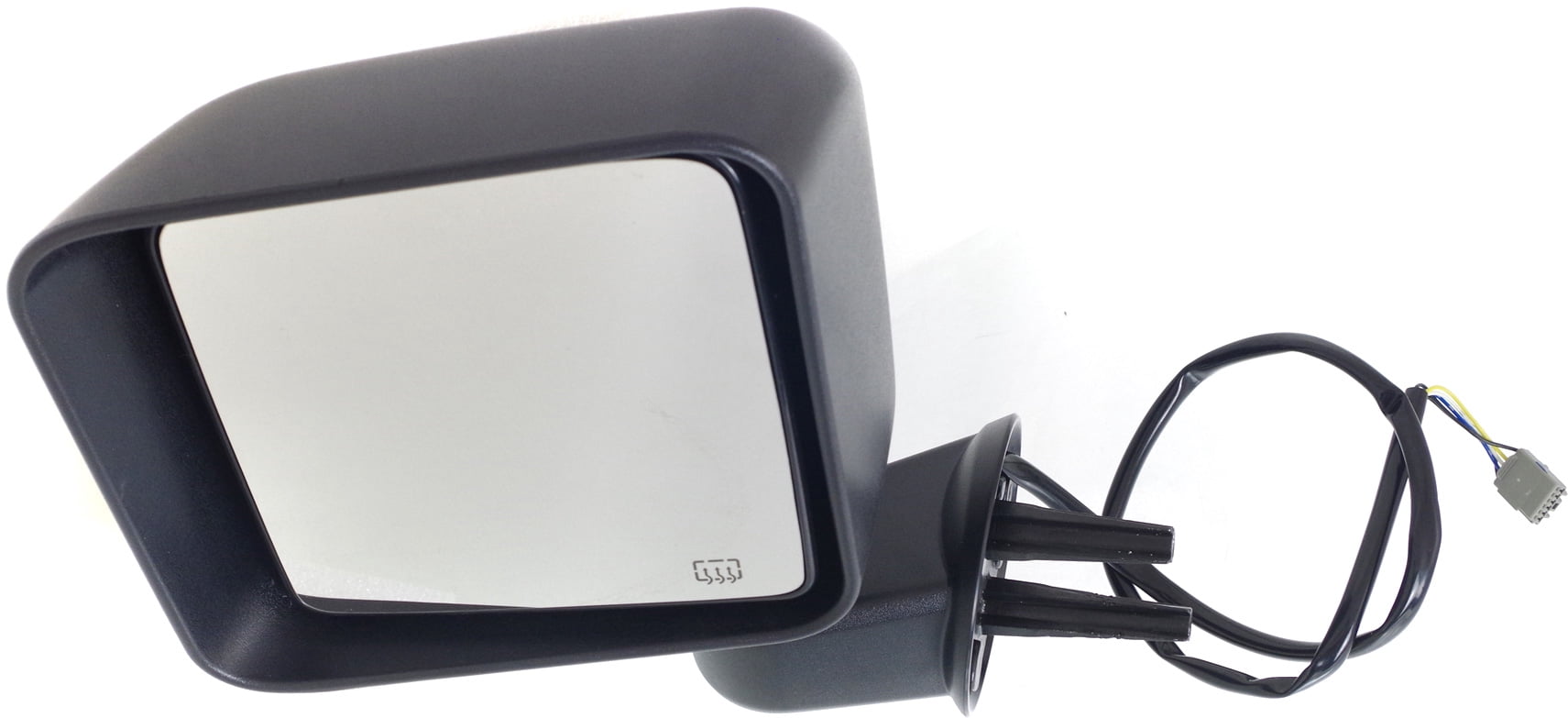 Mirror Compatible With 2014 Jeep Wrangler (JK) Left Driver Side Heated Textured Black Kool-Vue