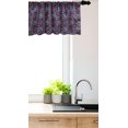 thumbnail image 3 of Ambesonne Ethnic Valance Pack of 2, Hippie Style Circle Print, 54"X18", Dark Purple Pale Brown, 3 of 4