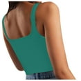 thumbnail image 2 of Square Neck Tank Top Women Sevevn Fashion Women's Summer Square Neck Sleeveless Solid Casual Blouses Tops Summer Tank Tops For Women, 2 of 6