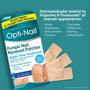 Opti-Nail Fungal Treatment Renewal Patches, 21 Count, Fungal Nail Patches, Night-Time Treatment For Improved Toenail Appearance