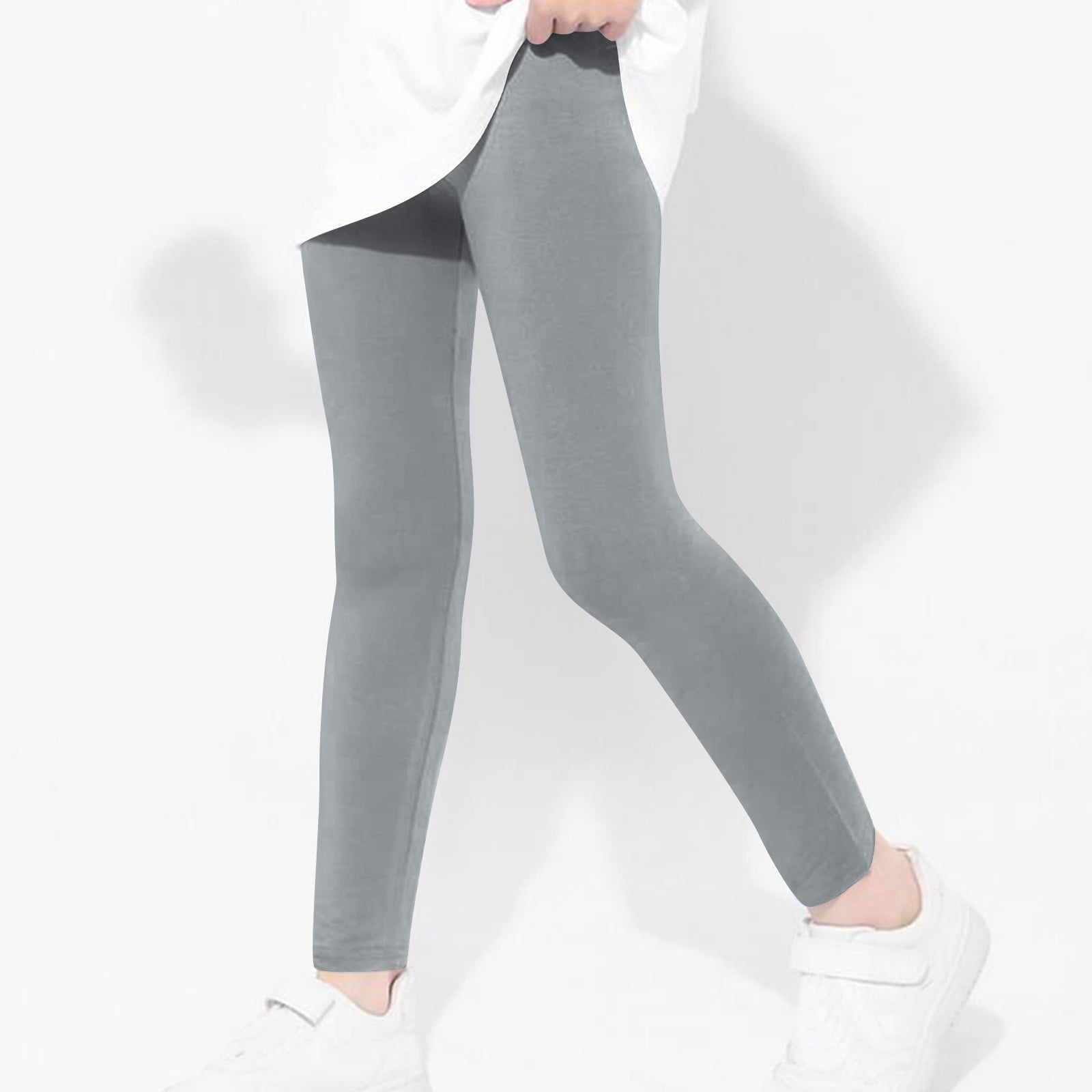 YUNAFFT Girls Thin Stretchy Leggings 3-Pack Comfy Everyday Style