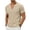 Khaki, variant on Deep V Neck Linen T Shirts for Men Summer Fashion Short Sleeve Tees Business Casual Loose Work Shirt Solid Color Breathable Gauze Shirts Dark Gray 3XL