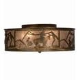 thumbnail image 6 of Meyda Tiffany 166016 Lone Cowboy 4 Light 22" Wide Flush Mount Drum Ceiling Fixture -, 6 of 7