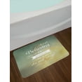 thumbnail image 2 of Quote Bath Mat, "Start Believing in Yourself and Do Not Stop" Inspiring Typographic Ornamental Art, Non-Slip Plush Mat Bathroom Kitchen Laundry Room Decor, 29.5 X 17.5 Inches, Teal Yellow, Ambesonne, 2 of 2