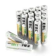 Piles AAA rechargeables EBL (16 comptes) Ready2Charge Batterie Ni-MH 1100mAh