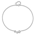 thumbnail image 4 of Auriga 925 Sterling Silver Fancy Geometric Cubic Zirconia Anklet 9.5inch for Women, 4 of 6