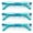 3 Blue, variant on 3 Pairs Lightweight Rectangular Unisex Readers with Spring Hinge - Clear Blue Black Reading Glasses - Spring Hinge 1.00