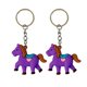 thumbnail image 1 of Llavero con diseño de caballo del zodiaco, tamaño compacto y mini, hecho a mano, para bolsos, mochilas, carteras, coches y accesorios., 1 of 8