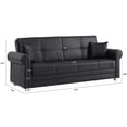 thumbnail image 6 of Ottomanson Convertible Sleeper Sofa Bed with Hidden Storage, Firm Comfort Couch, Black, 6 of 7