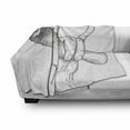 thumbnail image 3 of Popstar Party Soft Flannel Fleece Throw Blanket, Hand Drawn High Sign for Rock Music Lovers and Microphone Sketch Art, Cozy Plush for Indoor and Outdoor Use, 50" x 70", Black and White, by Ambesonne, 3 of 6