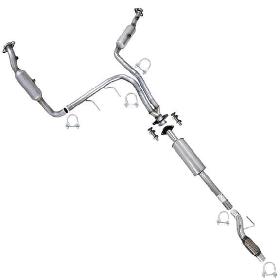 Northeastern Exhaust Pair of Catalytic, Resonator & Flex Pipe Fits 2011-2014 Ford F-150 3.7L (157-Inch Wheelbase) - Direct Fit EPA-Approved | Stainless Steel System Kit