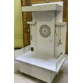 thumbnail image 3 of Designer White Wooden Customized Temple with LED Light for Home and Office| Pooja Chowki / Puja Mandir |Wall Hanging /Table Top Home Mandir, 3 of 5