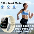 thumbnail image 7 of Smart Watch Fits for Android and iPhone, IP68 Waterproof Smartwatch for Women Men 100+ Sports Modes 1.91-inch Fitness Tracker, Smart Watch with Bluetooth Call(Answer/Make Calls), for Gift White, 7 of 7