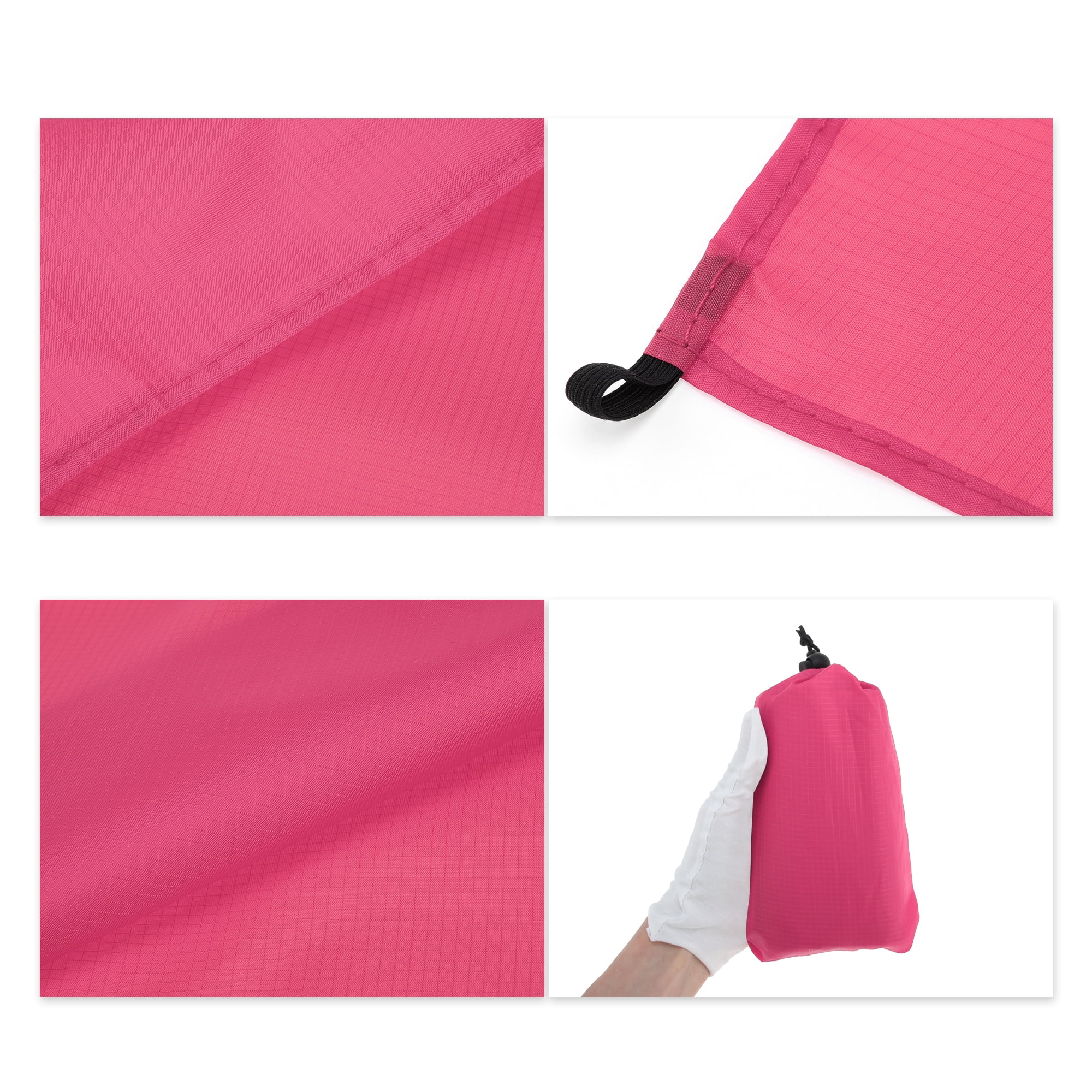 Unique Bargains Beach Blanket Beach Mat Lightweight Accessories Rose Red 55.12"x59.06"