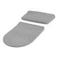 thumbnail image 1 of Protector de tapa de inodoro y tapa de tanque de inodoro, accesorios elásticos, protector premium Gris claro, 1 of 8