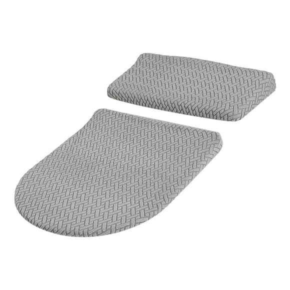 Protector elástico para tapa de inodoro y tapa de tanque de inodoro, accesorios de repuesto Gris claro