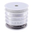 thumbnail image 1 of 5 Rolls of 25m Length Christmas Printed Ribbon Holiday Gift Decorative Band Ribbon for Wrapping DIY Crafts, 1 of 6