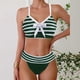 thumbnail image 1 of Trajes de baño Amzcrzy Tankini para mujer, trajes de baño, traje de baño con control de abdomen, traje de baño estampado de verano para mujer, traje de baño dividido, verde, XL, 1 of 5