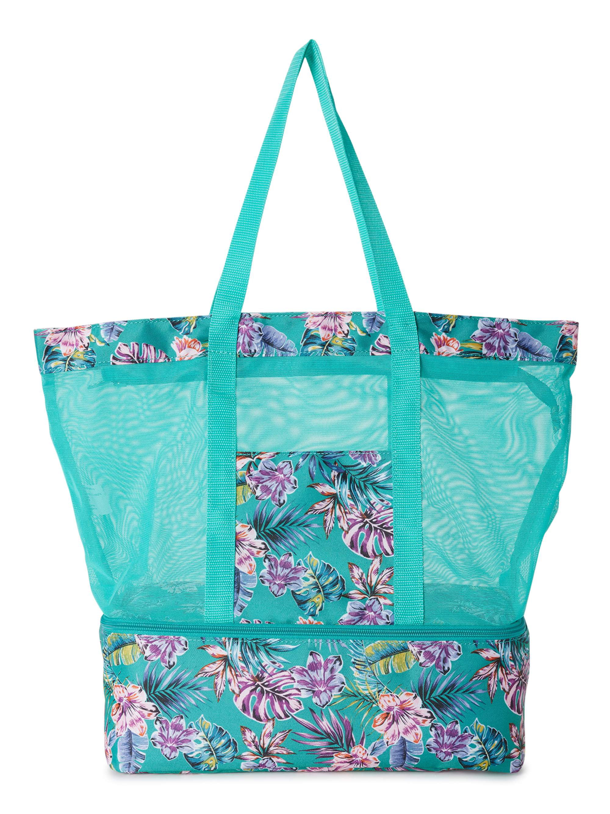 No Boundaries Mesh Zip Tote Bag with Insulated Cooler 