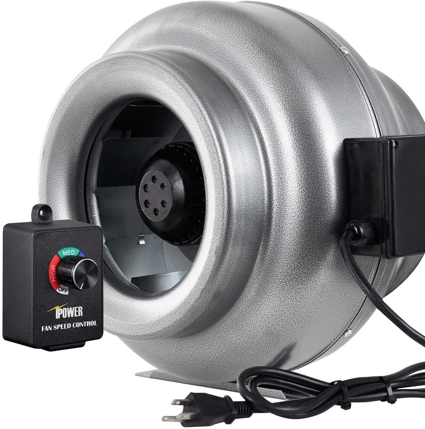 750W 6A iPower Variable Duct Inline Fan Speed Adjuster with Temperature Controller for Hydroponics Exhaust Vent Blower 