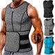 thumbnail image 1 of Chaleco moldeador de neopreno para hombre, chaleco entrenador de cintura, moldeador corporal de entrenamiento ajustable con doble cremallera para traje de Sauna, 1 of 5