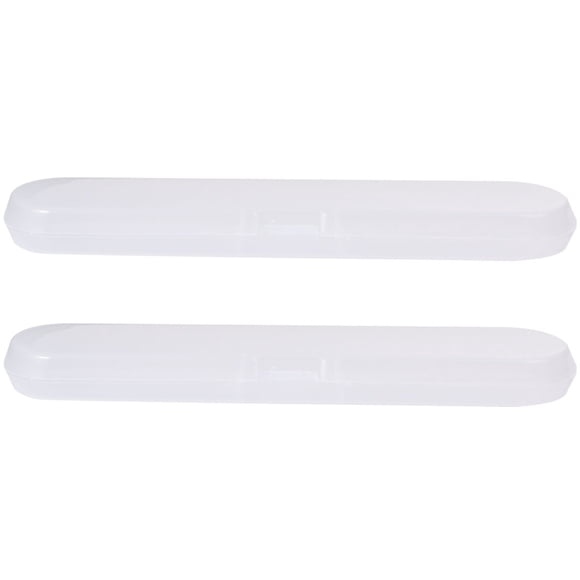 Caja de termómetro de 2 piezas Caja de almacenamiento de termómetro digital de medición de temperatura plástica pequeña (14.5x3x1.5 cm)