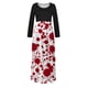 thumbnail image 4 of Vestido largo de manga larga con cuello redondo y estampado de Halloween para mujer Fridja  yut2718, 4 of 6