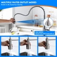 thumbnail image 3 of Sunrinx Pull Down Kitchen Faucet Brushed Nickel Stainless Steel 3-Spray Sink Faucet, 3 of 16