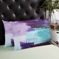 thumbnail image 4 of Purple Turquoise Throw Pillow Covers, Geometric Modern Abstract Oil Painting Soft Breathable Pillow Cases with Invisible Zipper for Sleeping, Body Pillowcases for Couch Bed Sofa Chair 24x36 Inches, 4 of 6