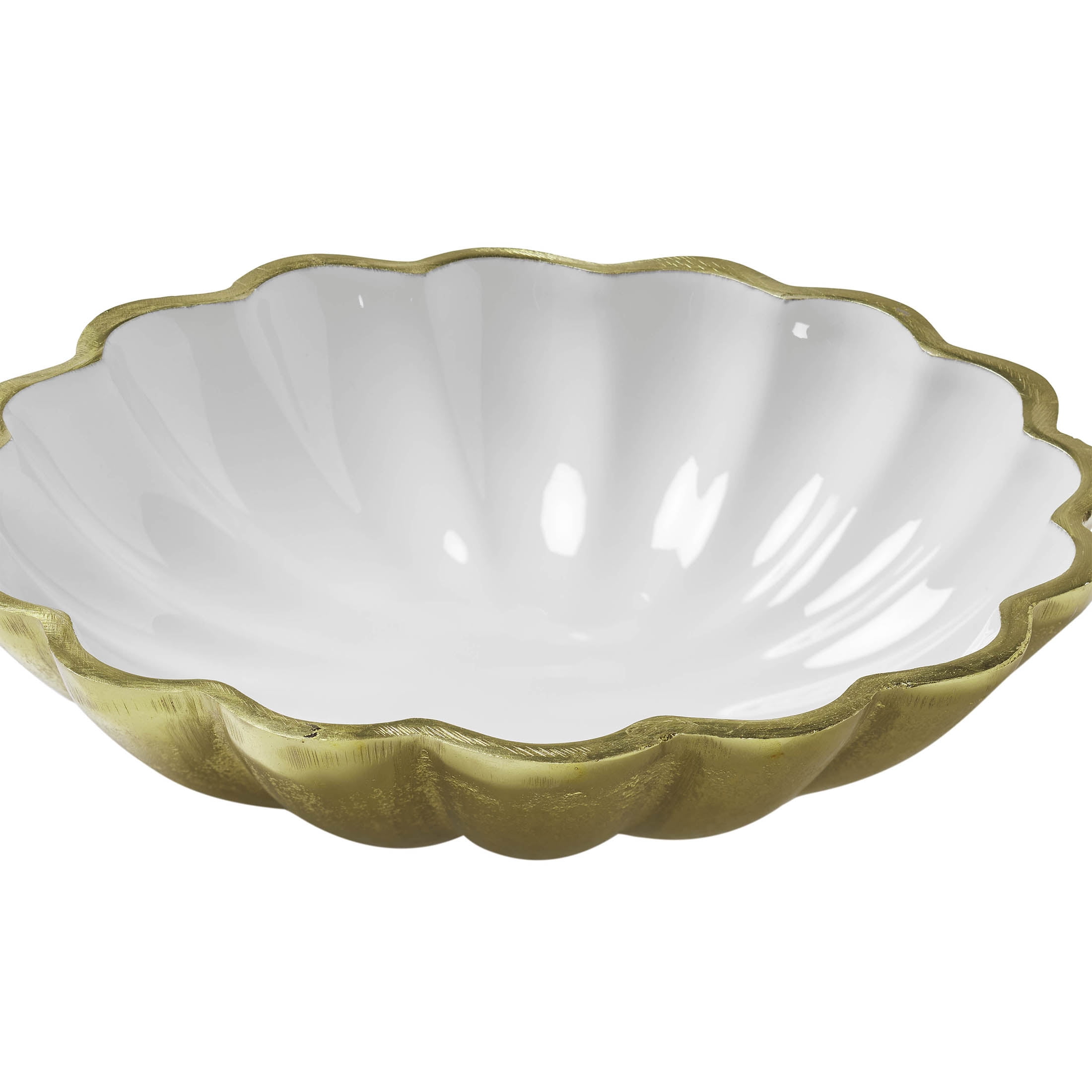 My Texas House Decorative Bowl, Ivory Enamel Metal, 11.5 in x 3 in