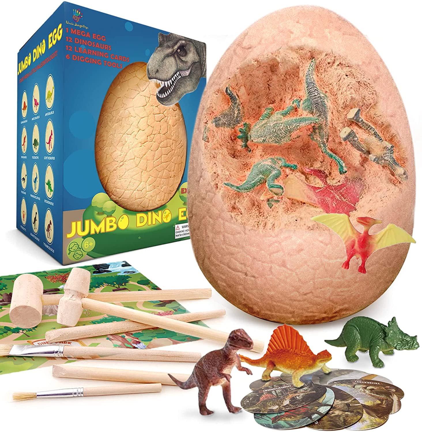 Jumbo Egg Dino Egg Dinosaurs Eggs 12 Different Dinosaurs in Jumbo Dino