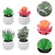 thumbnail image 3 of 4pcs plantas suculentas falsas decoran bonsáis suculentos artificiales para la oficina en casa, 3 of 5