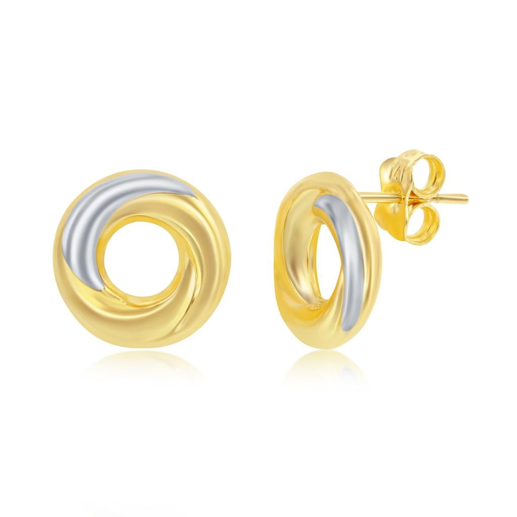 22k Plain Gold Earring JGS-2207-06554 – Jewelegance