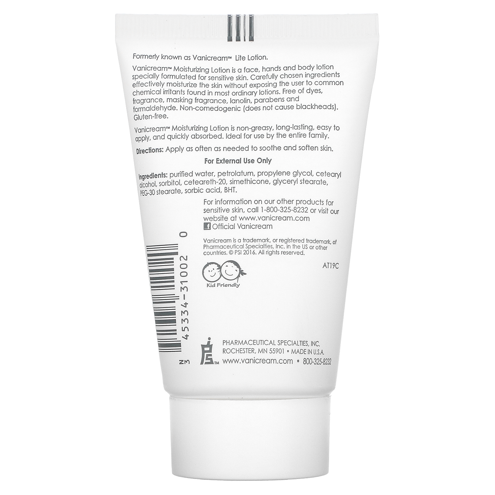 Vanicream, Moisturizing Lotion, For Sensitive Skin, Fragrance Free, 2 oz (57 g) - image 2 of 2