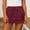 Wine, variant on Women's Casual Mini Skirt Elastic Waist Drawstring Loungewear Skirt Shorts with Pockets Loose Solid Color Summer Beach Skirt for Women White S