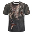 thumbnail image 1 of T-shirt Imprimé 3D Hip Hop d'Été pour Hommes Musculation Simulation Tatouage Muscle Manches Courtes Col Rond Grande Taille Tendance, 1 of 5