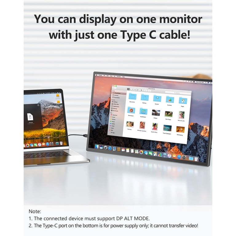UPERFECT 21.5 Inch Computer Monitor 120Hz Portable Monitor