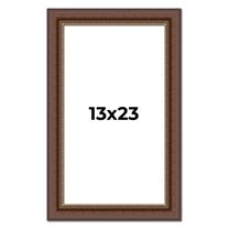 13x23 Copper and Brown Real Wood Picture Frame Width 2 inches | Interior Frame Depth 0.5 inches |