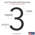 thumbnail image 3 of Discovered Designs - Individual 3D Acrylic Mailbox Number – Self Stick – Long Lasting – Weatherproof – Made in USA (Black 4 inch Number 3), 3 of 9