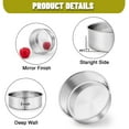 thumbnail image 3 of 8 Inch Cake Pans Set, Round Baking Pan Stainless Steel Layer Birthday Wedding Cake Oven Pans, Non Toxic & Heavy Duty, Deep Side & Mirror Finish, Dishwasher Safe, (2Pcs), 3 of 4
