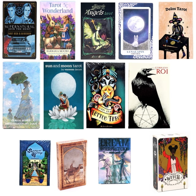 Cartas de Tarot oráculo para guía adivinación, juego de cartas del destino, baraja de Tarot, juegos de mesa para adultos3938