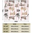 thumbnail image 3 of Yibo Fuzzy Throw Blanket Fleece Ultra Soft Microfiber Blanket for Adults Kids Gift Couch Sofa Bed Cute Cat, 3 of 8